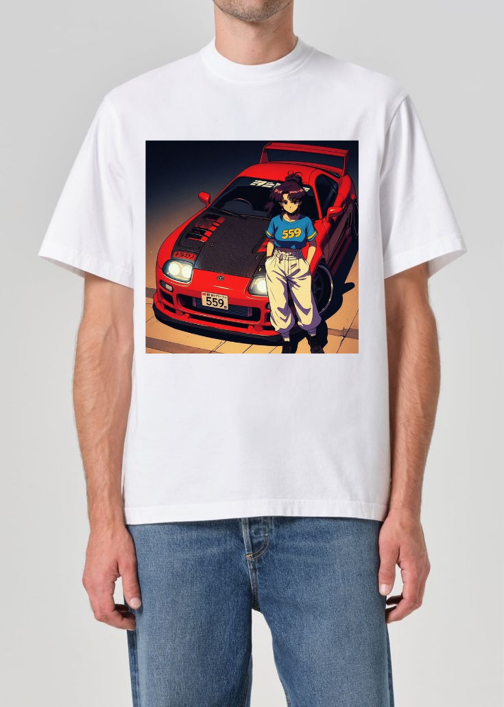 90s Supra Anime Tee – Retro JDM Style